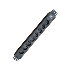 Stable quality 19 Inch france standard 8 way 1U power indicator light PDU for server room